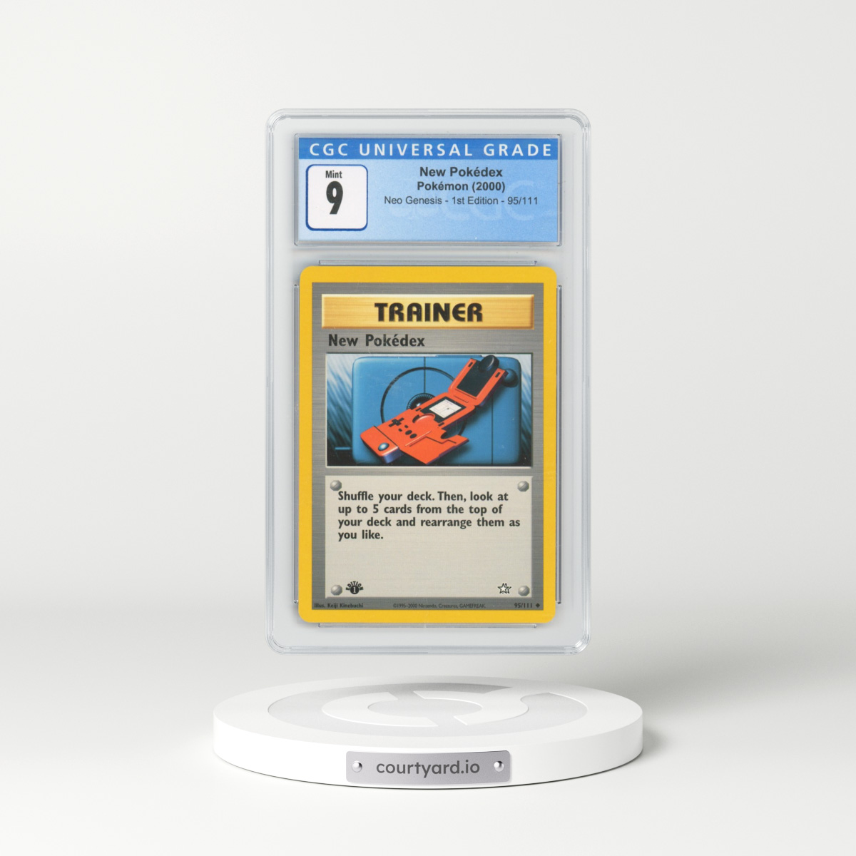 2000 Neo Genesis #95/111 New Pokédex - 1st Edition (CGC 9 MINT)