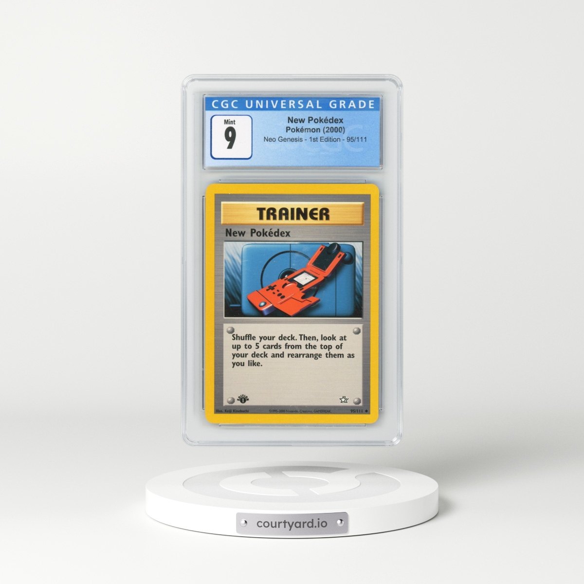 2000 Neo Genesis #95/111 New Pokédex - 1st Edition (CGC 9 MINT)