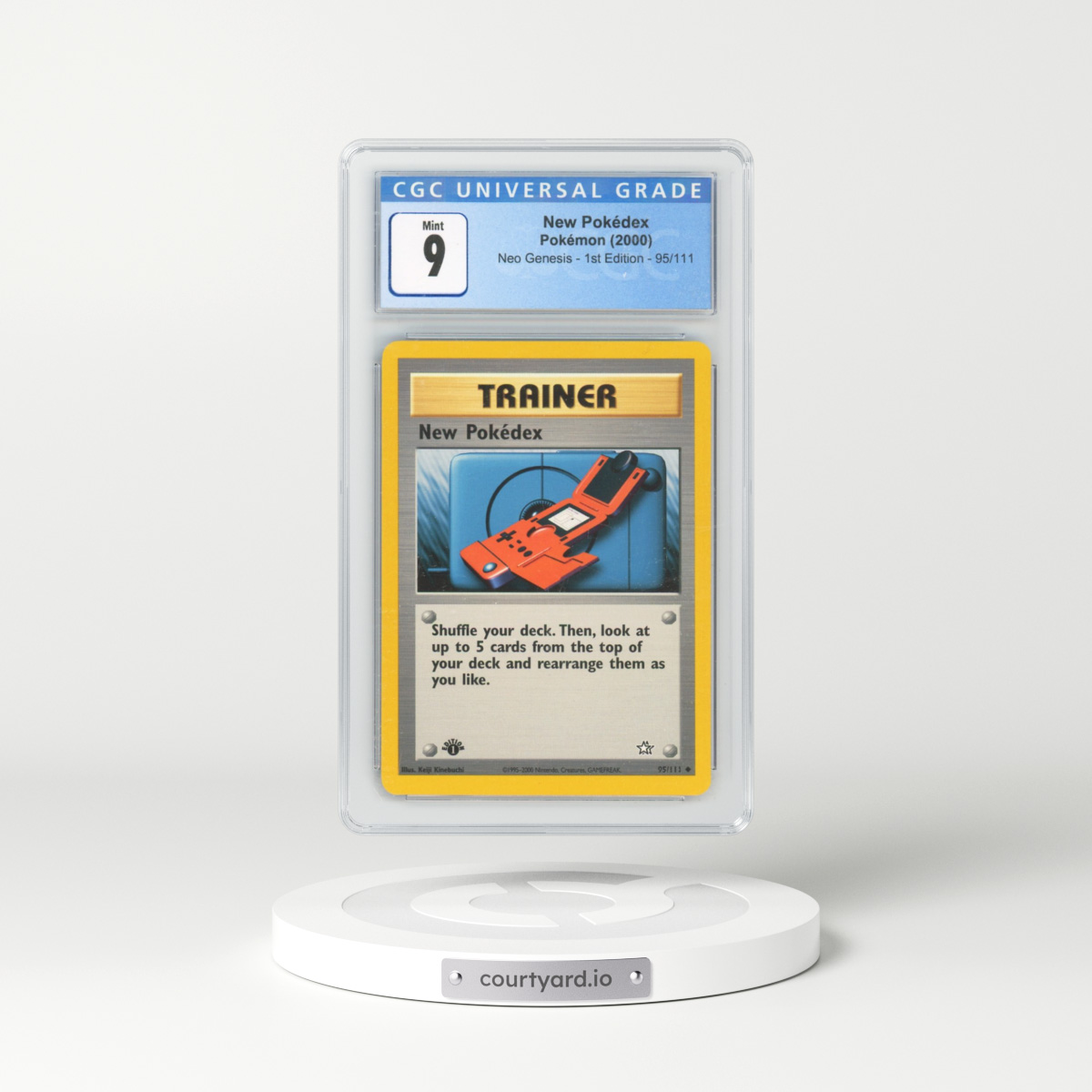 2000 Neo Genesis #95/111 New Pokédex - 1st Edition (CGC 9 MINT)