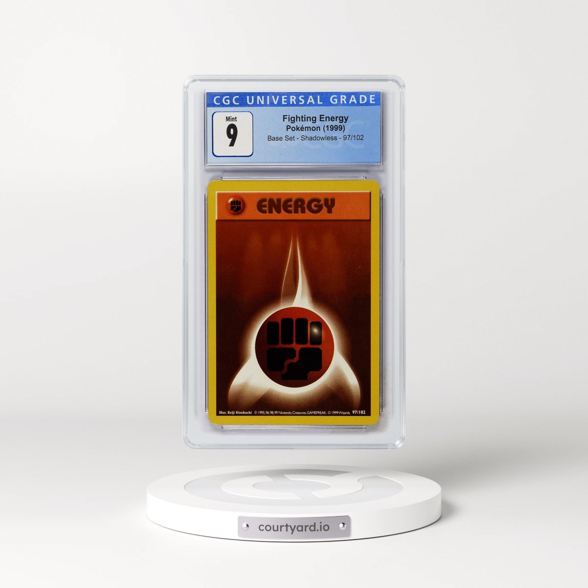1999 Base Set #97/102 Fighting Energy - Shadowless Shadowless (CGC 9 MINT)