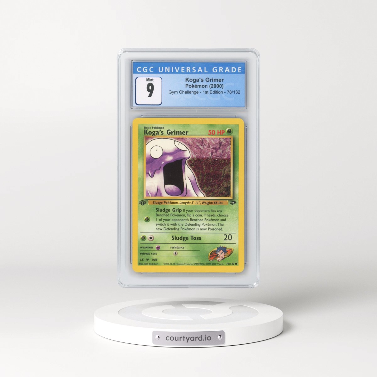 2000 Gym Challenge #78/132 Koga's Grimer - 1st Edition 1st Edition (CGC 9 MINT)