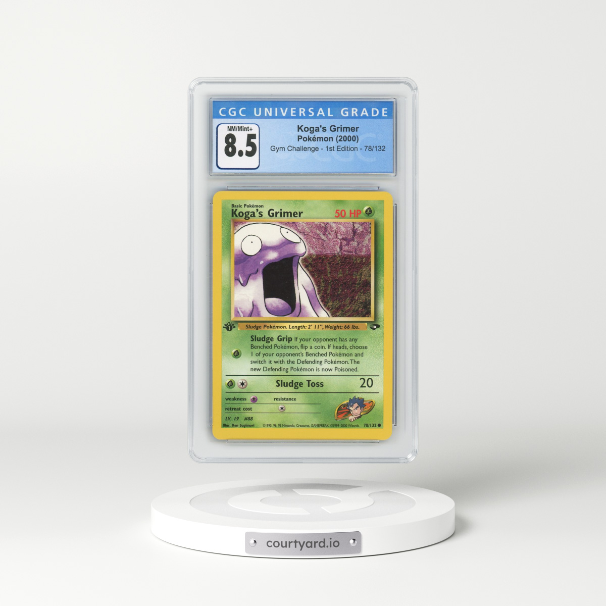 2000 Gym Challenge #78/132 Koga's Grimer - 1st Edition 1st Edition (CGC 8.5 NM-MT+)