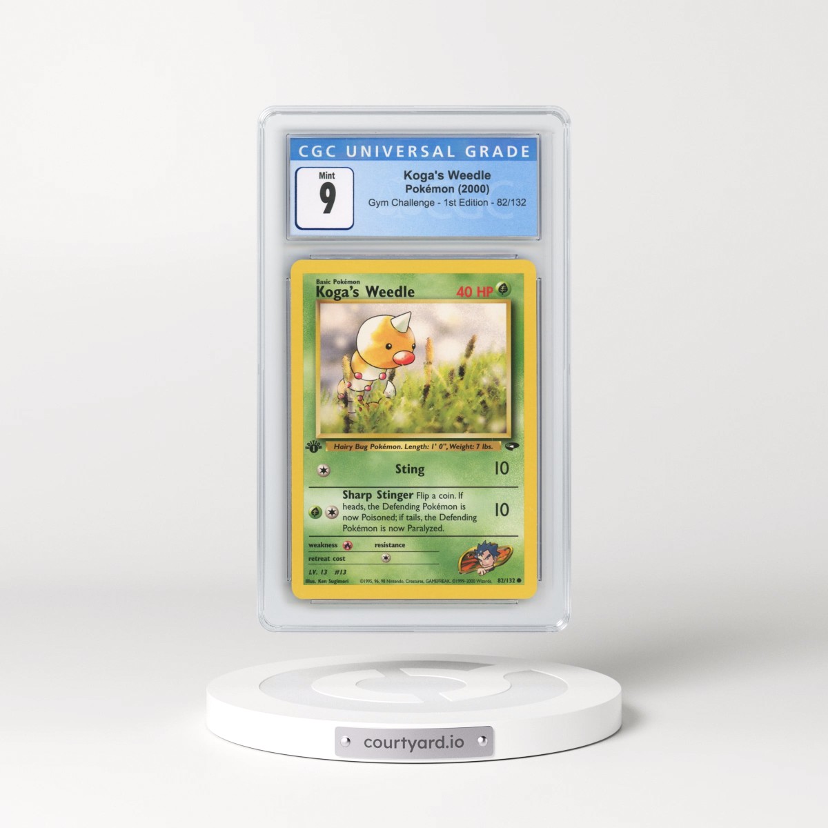 2000 Gym Challenge #82/132 Koga's Weedle - 1st Edition 1st Edition (CGC 9 MINT)