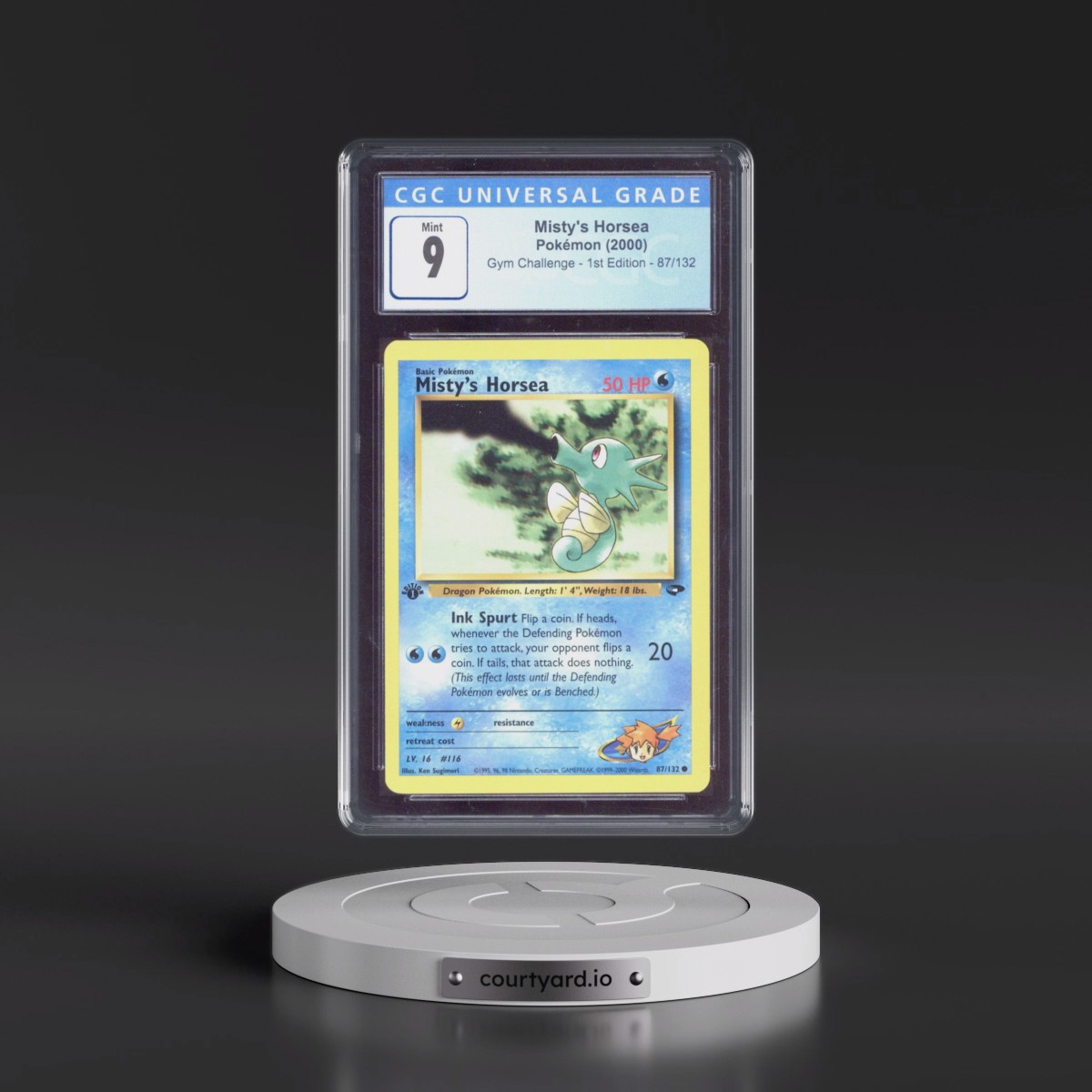 2000 Gym Challenge #87/132 Misty's Horsea - 1st Edition 1st Edition (CGC 9 MINT)