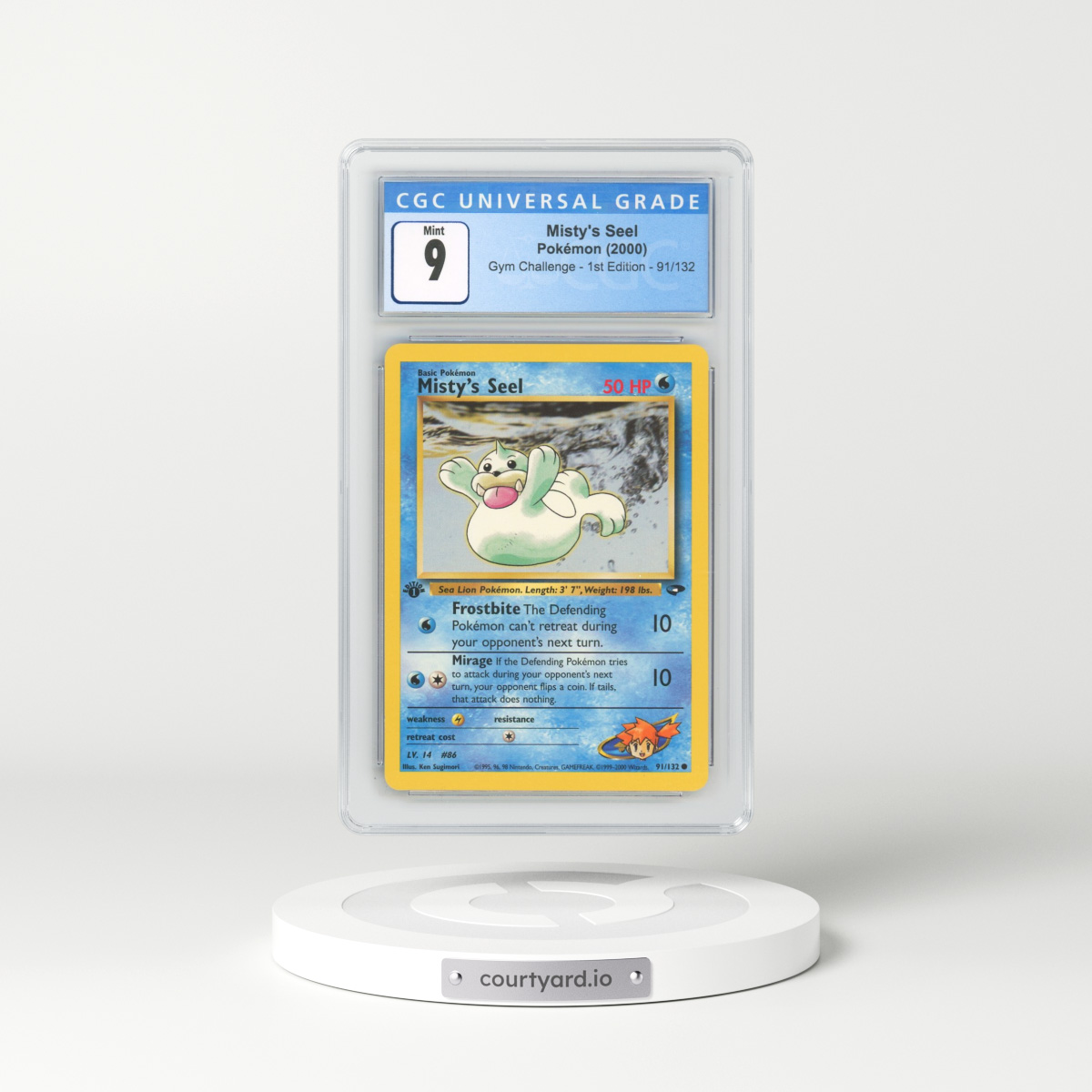 2000 Gym Challenge #91/132 Misty's Seel - 1st Edition 1st Edition (CGC 9 MINT)