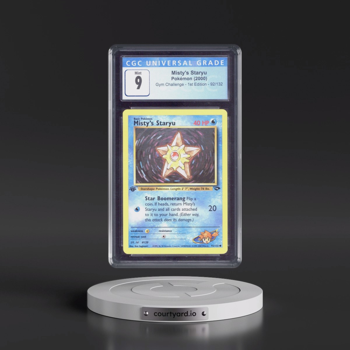 2000 Gym Challenge #92/132 Misty's Staryu - 1st Edition 1st Edition (CGC 9 MINT)