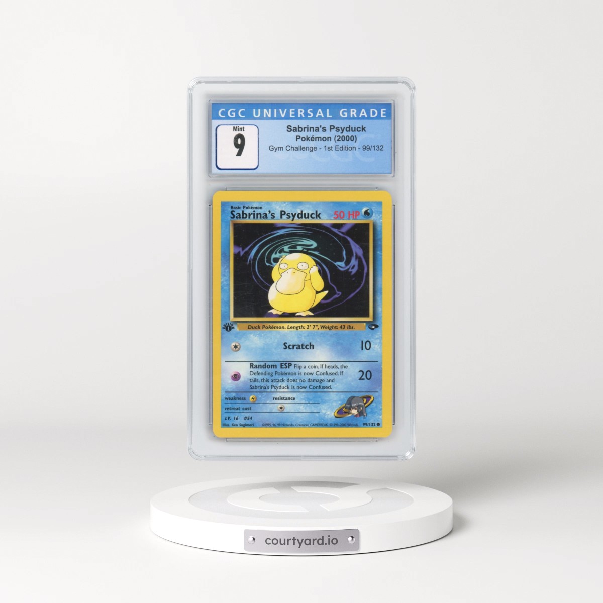 2000 Gym Challenge #99/132 Sabrina's Psyduck - 1st Edition 1st Edition (CGC 9 MINT)