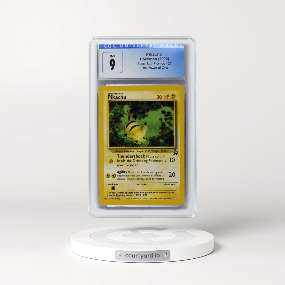 1999 Black Star Promos #27 Pikachu - The Power of One (CGC 9 MINT)