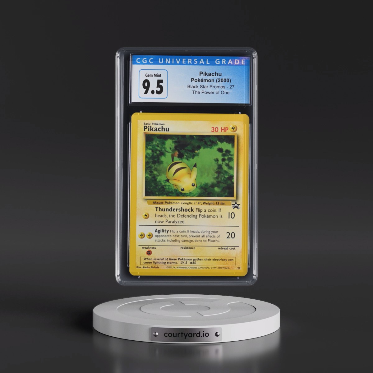 1999 Black Star Promos #27 Pikachu - The Power of One (CGC 10 GEM MINT)