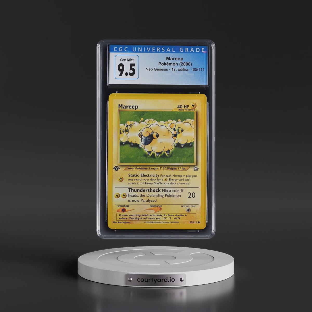 2000 Neo Genesis #65/111 Mareep - 1st Edition (CGC 10 GEM MINT)