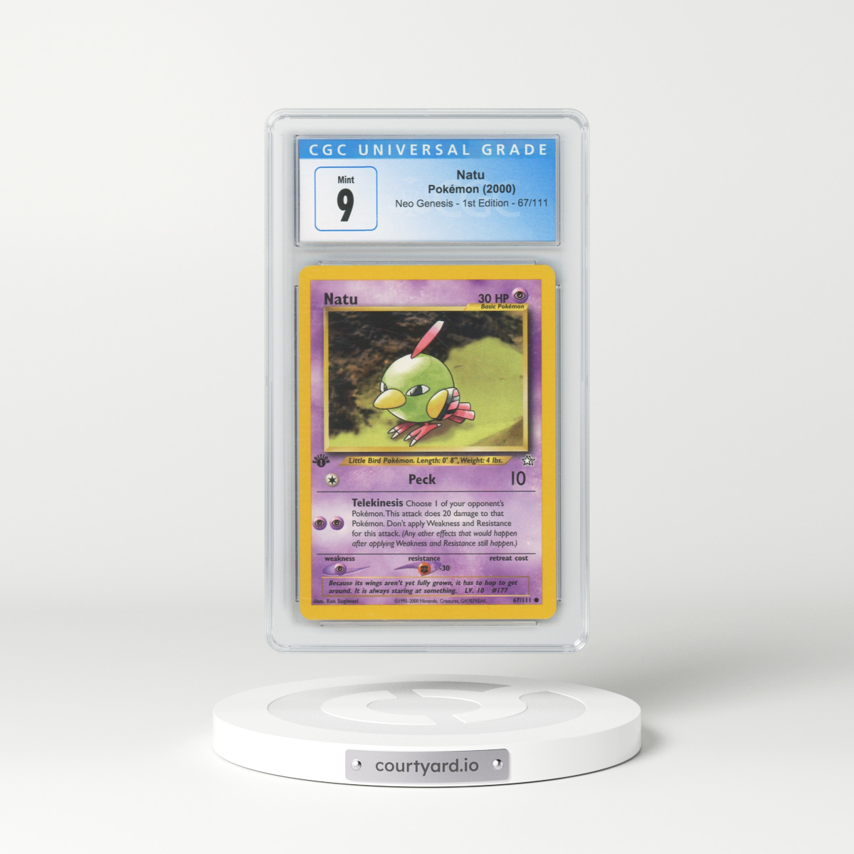 2000 Neo Genesis #67 Natu - 1st Edition (CGC 9 MINT)