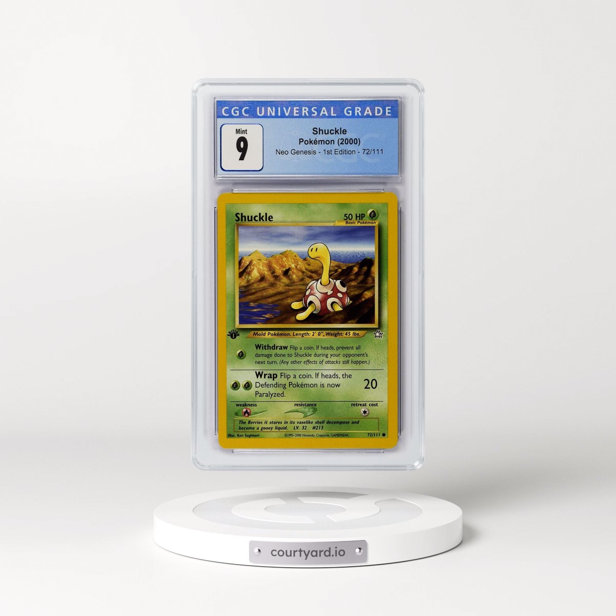 2000 Neo Genesis #72/111 Shuckle - 1st Edition (CGC 9 MINT)