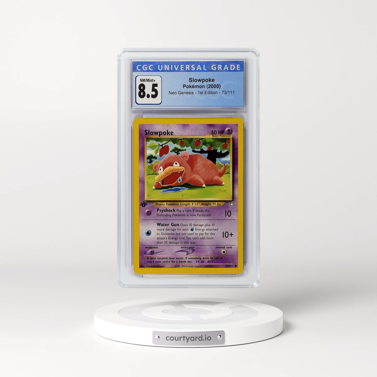 2000 Neo Genesis #73/111 Slowpoke - 1st Edition (CGC 8.5 NM-MT+)