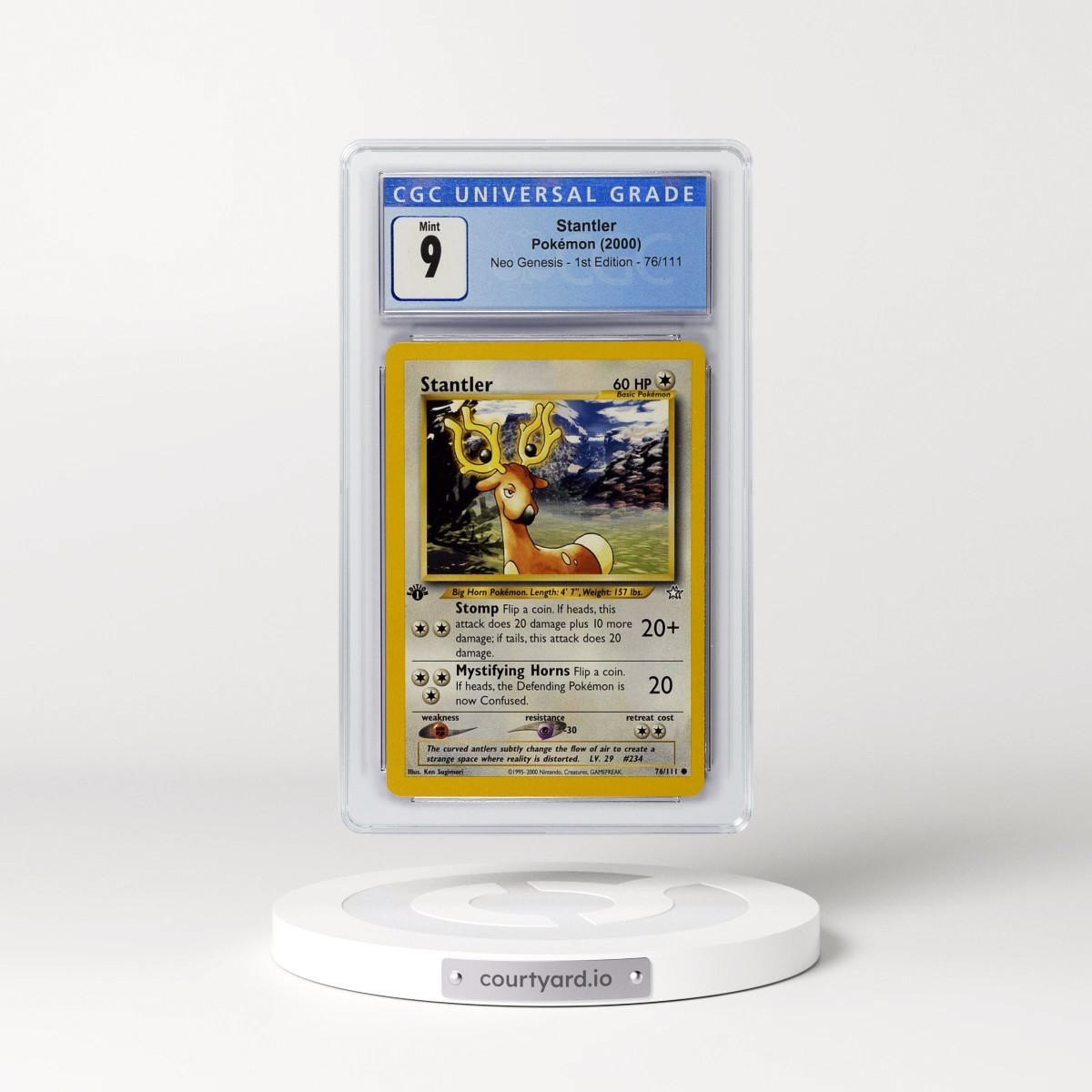 2000 Neo Genesis #76/111 Stantler - 1st Edition (CGC 9 MINT)
