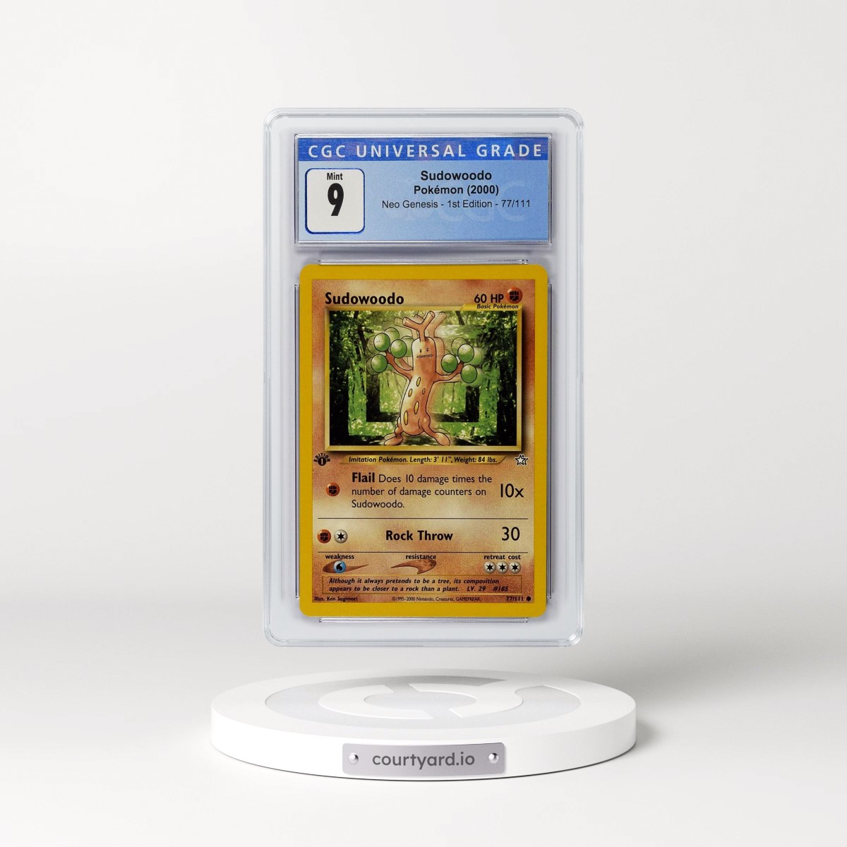 2000 Neo Genesis #77/111 Sudowoodo - 1st Edition (CGC 9 MINT)