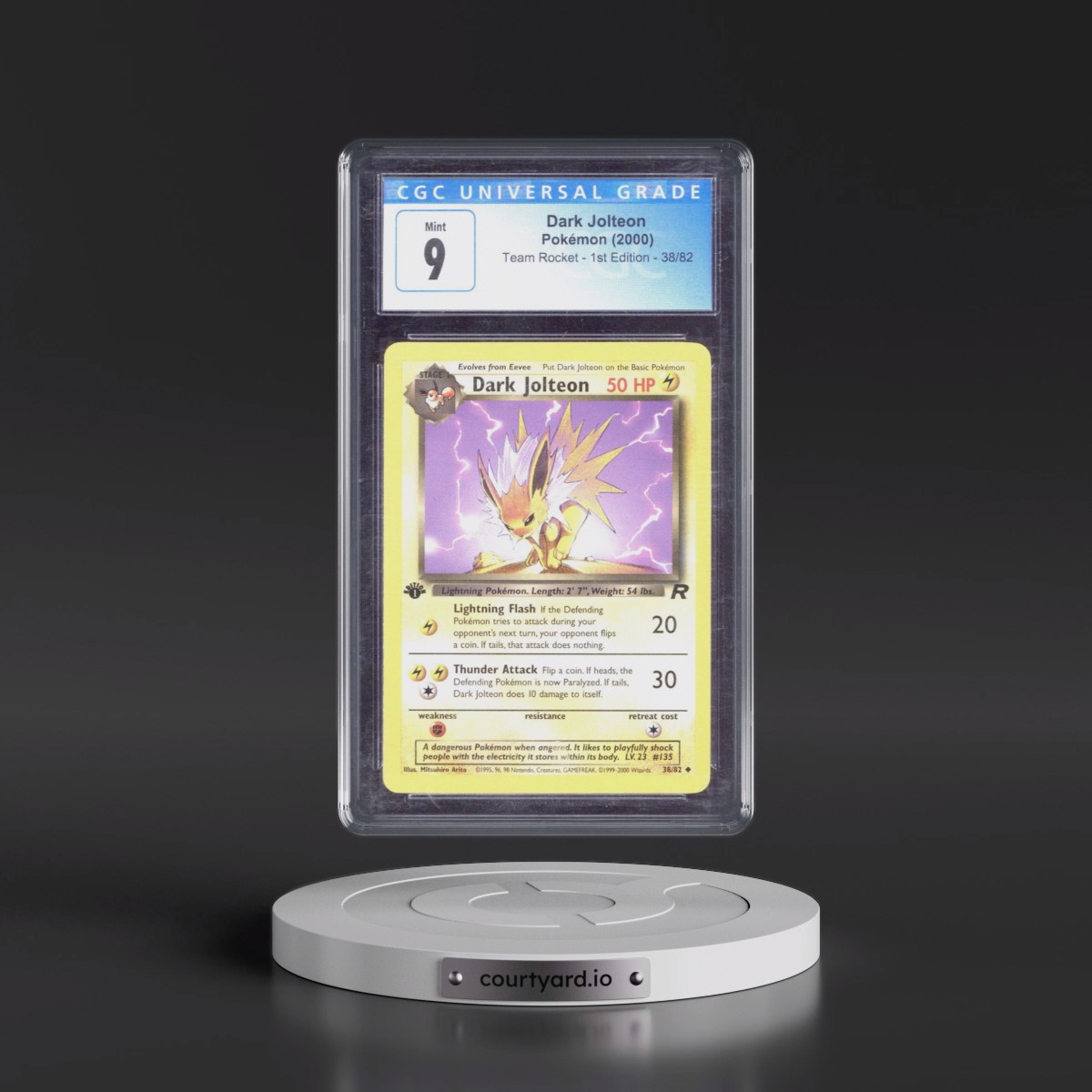 2000 Team Rocket #38/82 Dark Jolteon - 1st Edition 1st Edition (CGC 9 MINT)