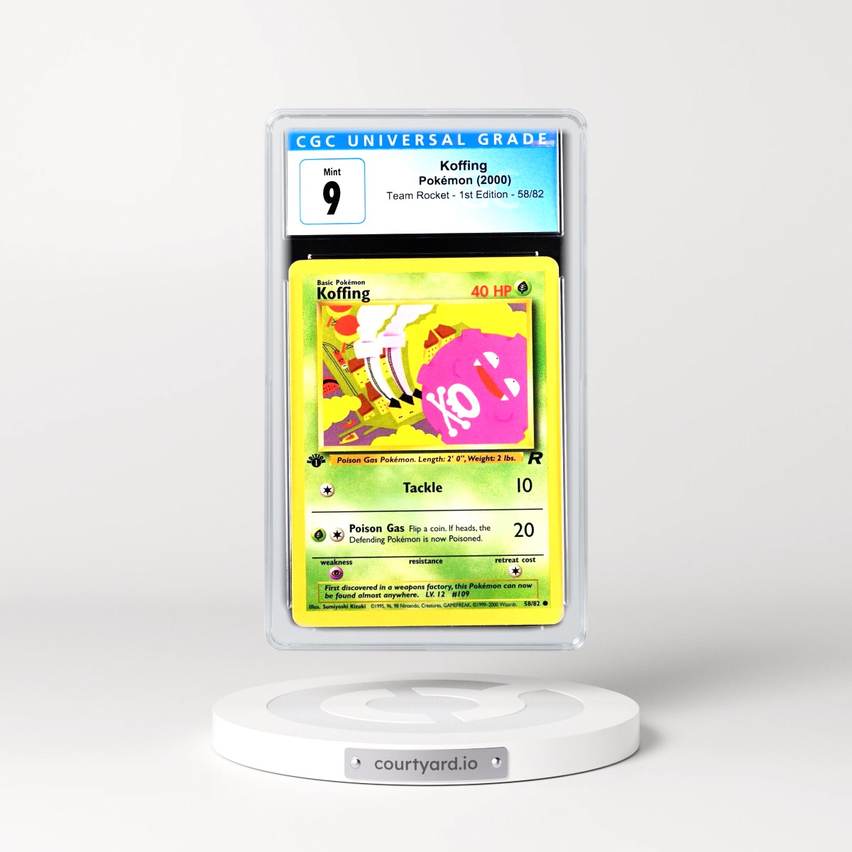 2000 Team Rocket #58/82 Koffing - 1st Edition 1st Edition (CGC 9 MINT)