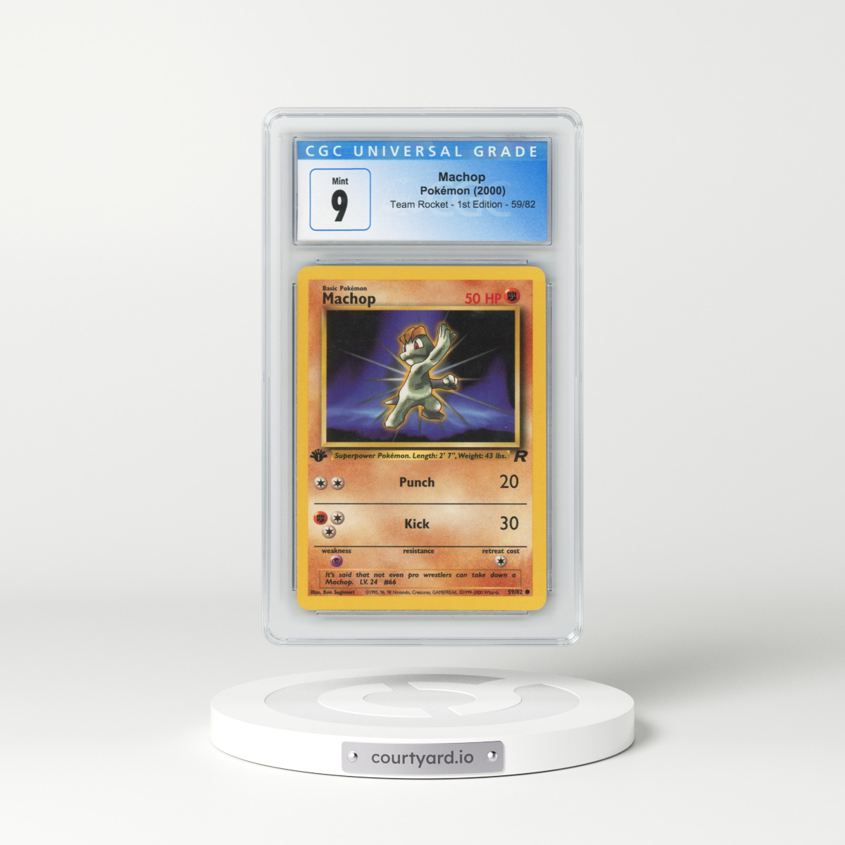 2000 Team Rocket #59/82 Machop - 1st Edition 1st Edition (CGC 9 MINT)