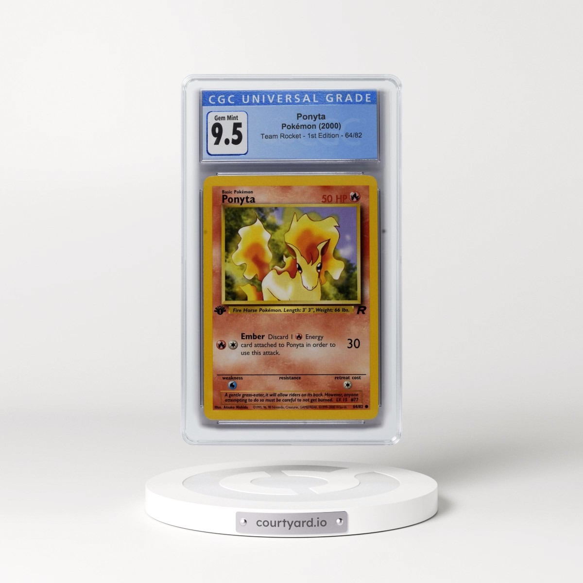 2000 Team Rocket #64/82 Ponyta - 1st Edition 1st Edition (CGC 10 GEM MINT)