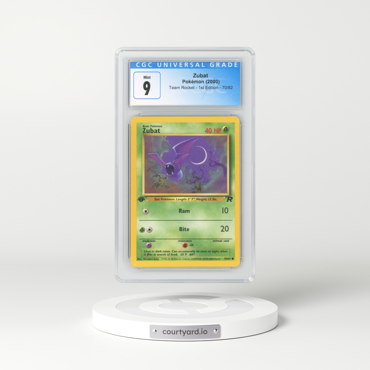 2000 Team Rocket #70/82 Zubat - 1st Edition 1st Edition (CGC 9 MINT)