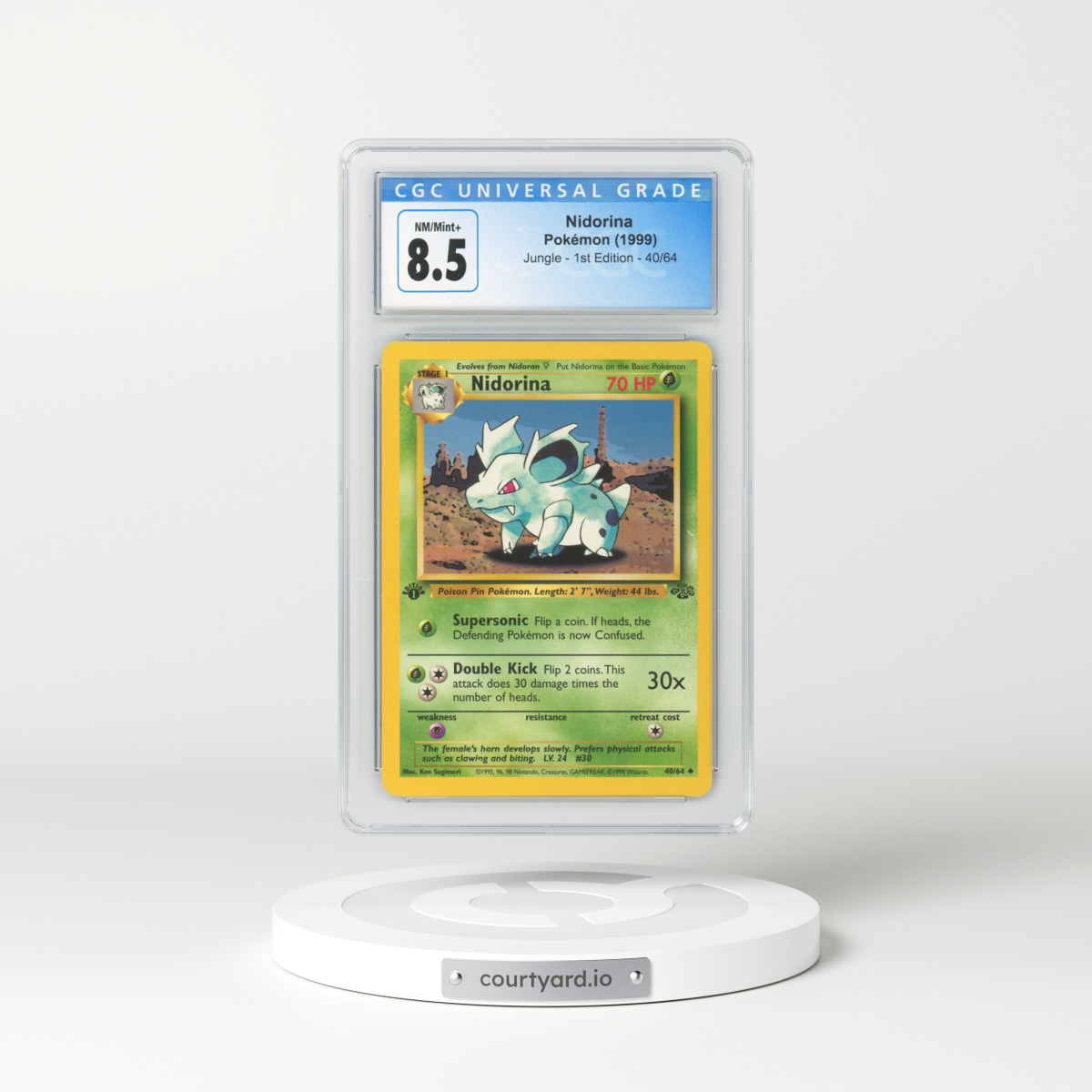 1999 Jungle #40 Nidorina - 1st Edition (CGC 8.5 NM-MT+)