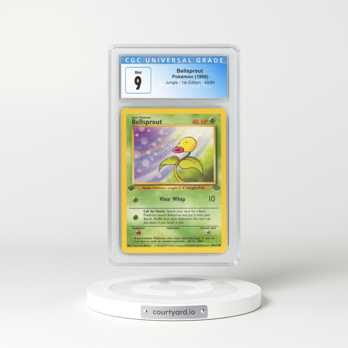 1999 Jungle #49 Bellsprout - 1st Edition (CGC 9 MINT)