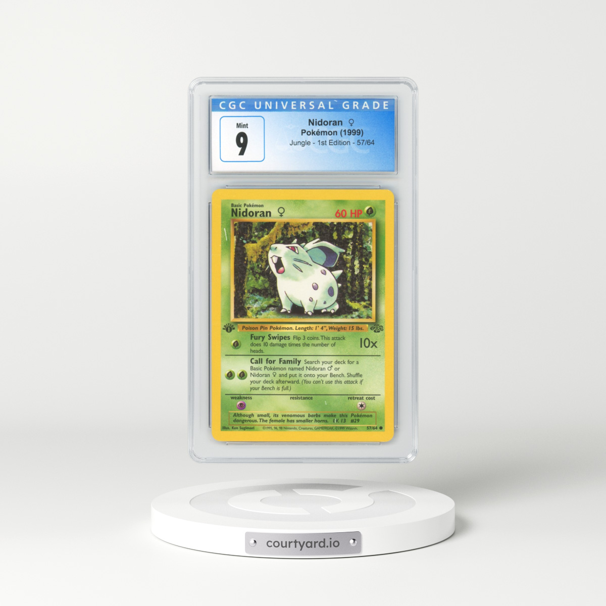 1999 Jungle #57 Nidoran (f) - 1st Edition (CGC 9 MINT)