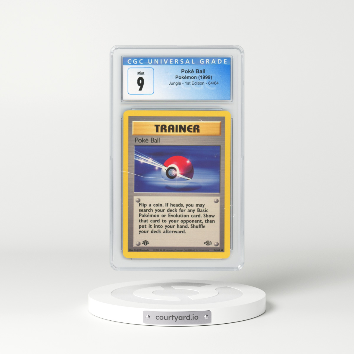 1999 Jungle #64 Poké Ball - 1st Edition (CGC 9 MINT)