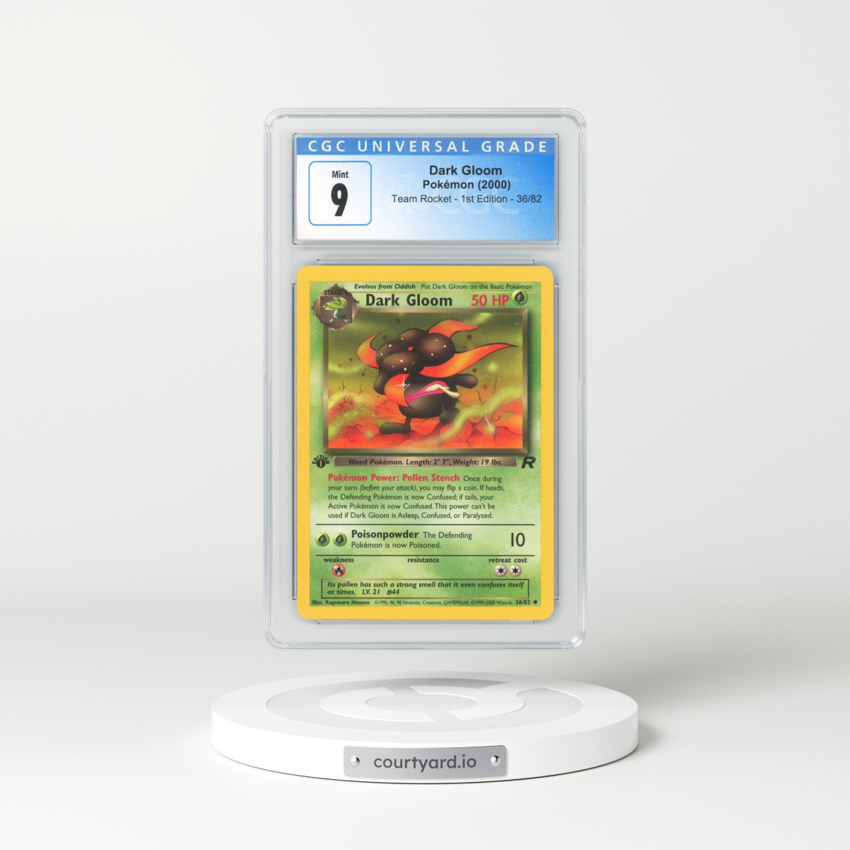 2000 Team Rocket #36 Dark Gloom - 1st Edition (CGC 9 MINT)