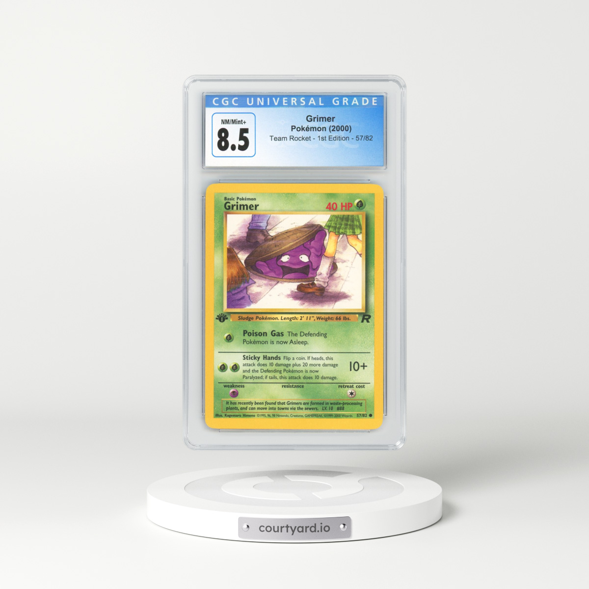 2000 Team Rocket #57 Grimer - 1st Edition (CGC 8.5 NM-MT+)