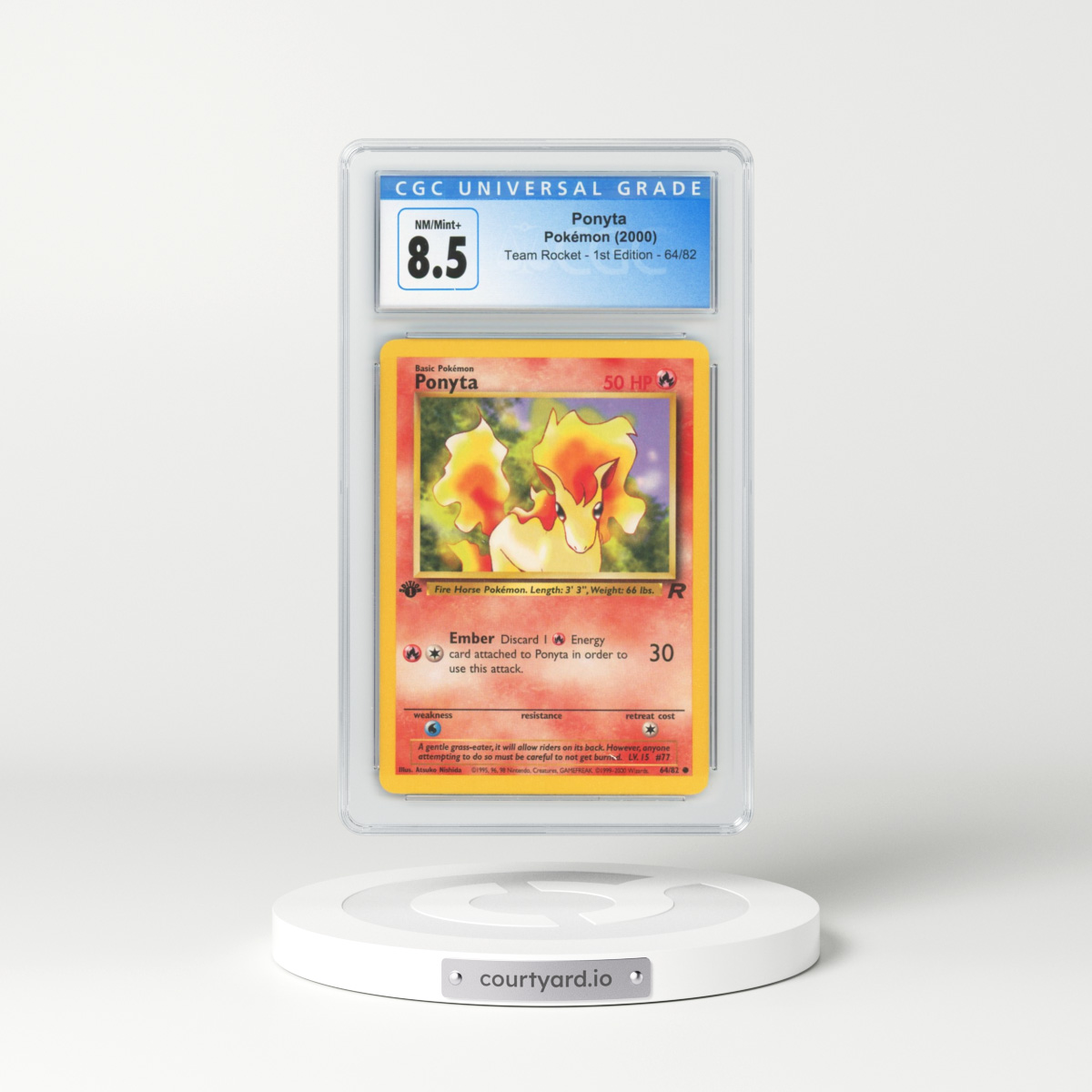 2000 Team Rocket #64 Ponyta - 1st Edition (CGC 8.5 NM-MT+)