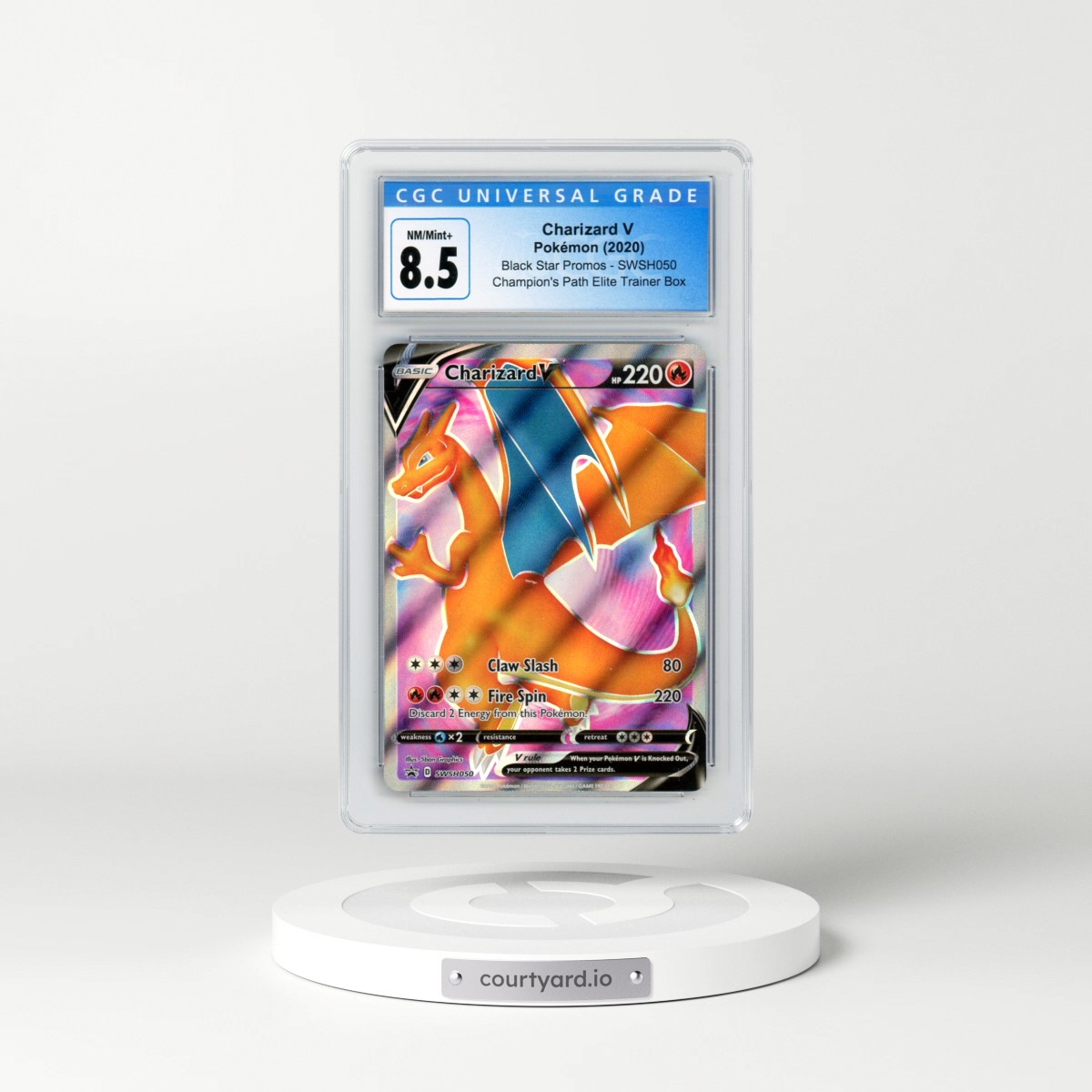 2017 Black Star Promos - Sword & Shield #SWSH050 Charizard V - Holo Champion's Path Elite Trainer Box (CGC 8.5 NM-MT+)