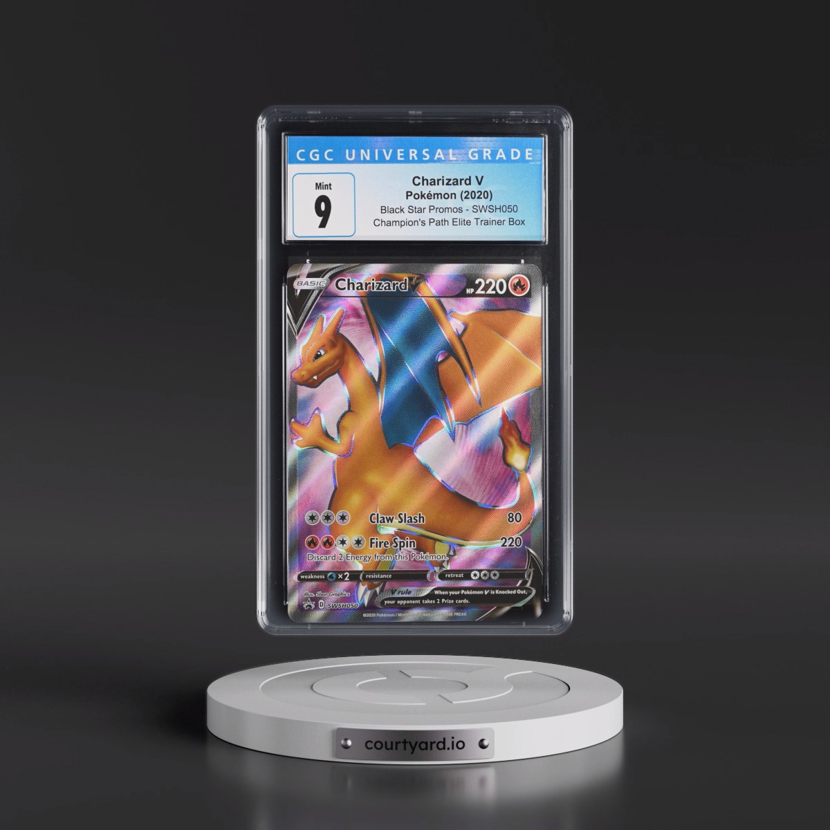 2017 Black Star Promos - Sword & Shield #SWSH050 Charizard V - Champion's Path Elite Trainer Box (Holo) (CGC 9 MINT)