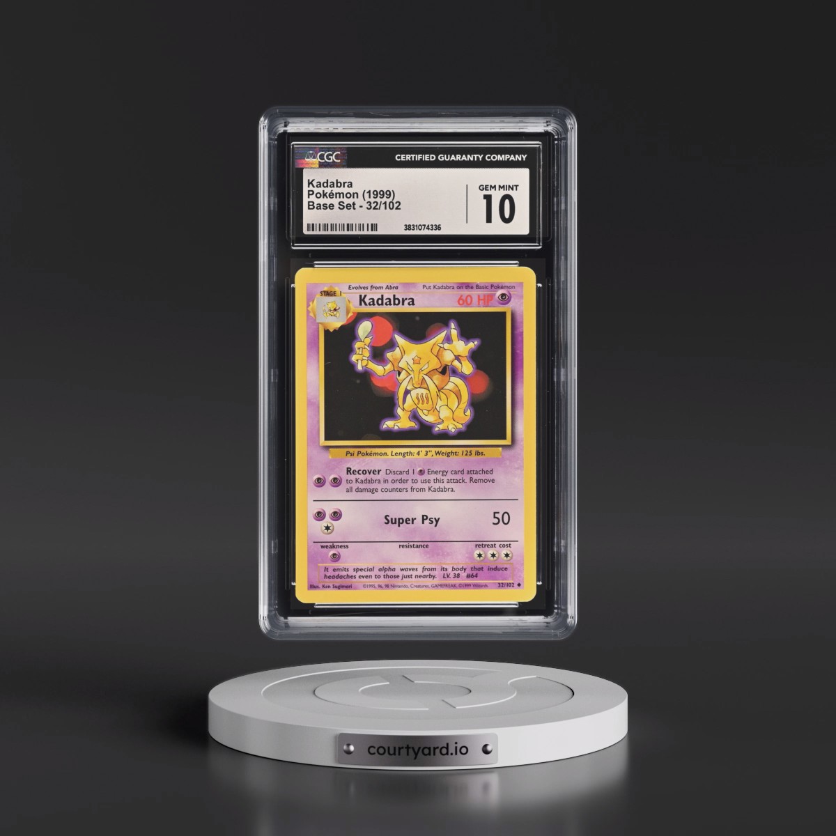 1999 Base Set #32/102 Kadabra (CGC 10 GEM MINT)