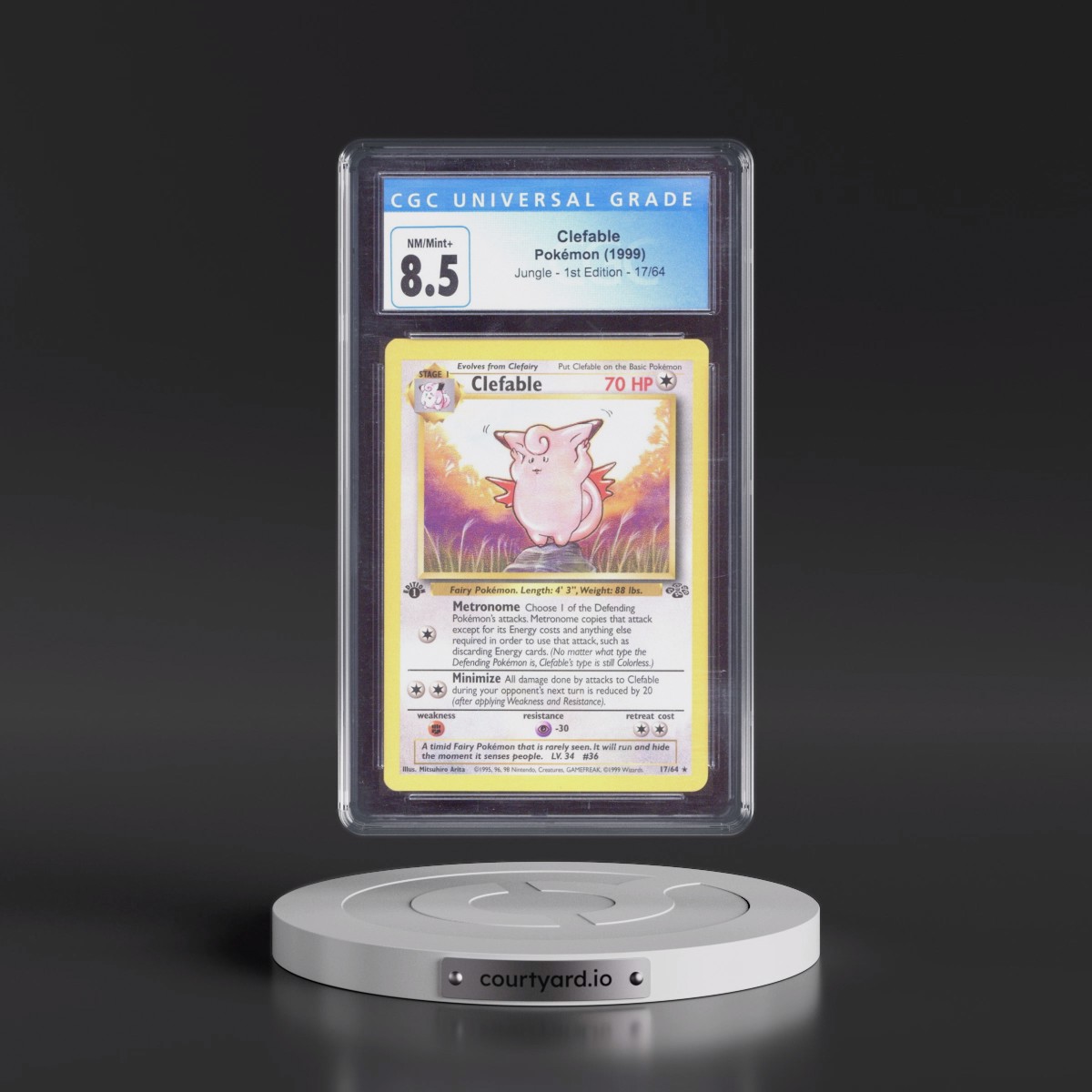 1999 Jungle #17/64 Clefable - 1st Edition 1st Edition (CGC 8.5 NM-MT+)
