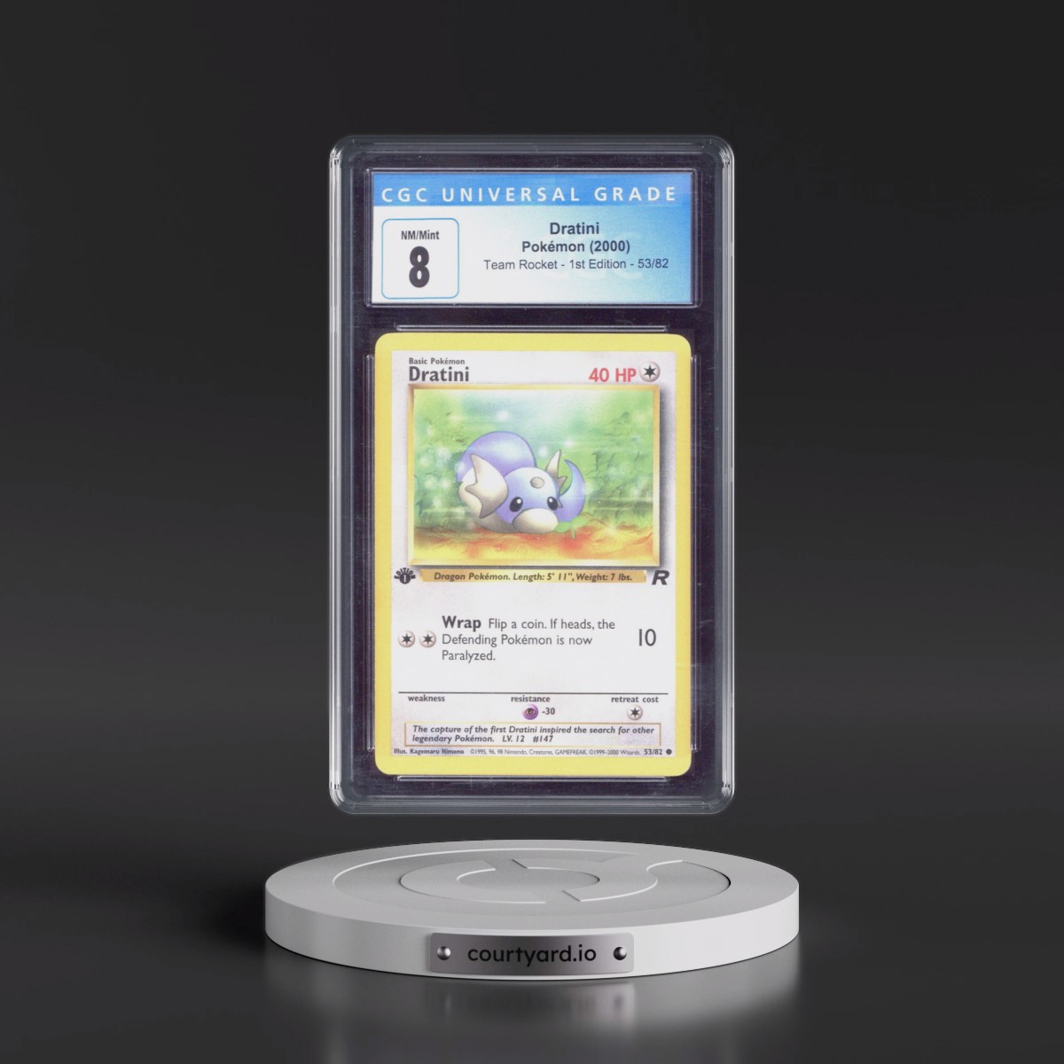 2000 Team Rocket #53/82 Dratini - 1st Edition 1st Edition (CGC 8 NM-MT)