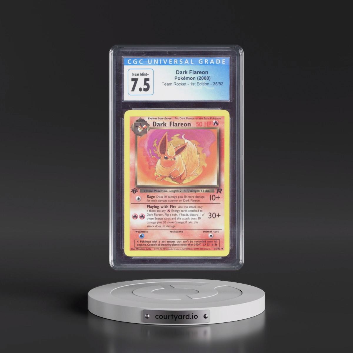 2000 Team Rocket #35/82 Dark Flareon - 1st Edition 1st Edition (CGC 7.5 NM+)