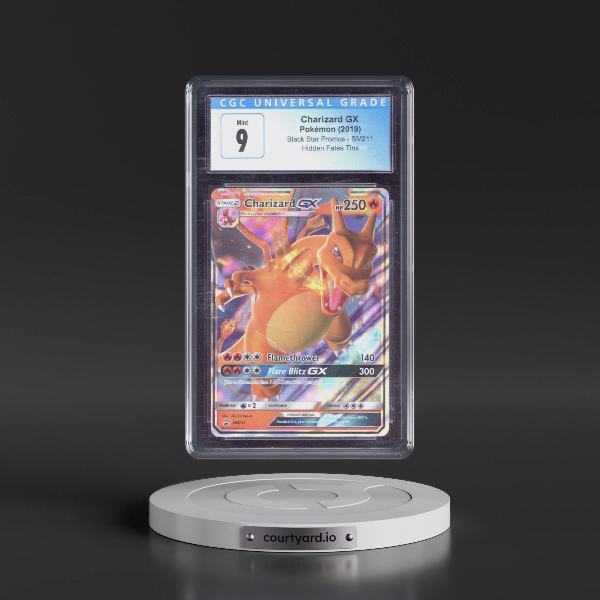 2016 Black Star Promos - Sun & Moon Charizard GX - Holo #SM211 CGC 9