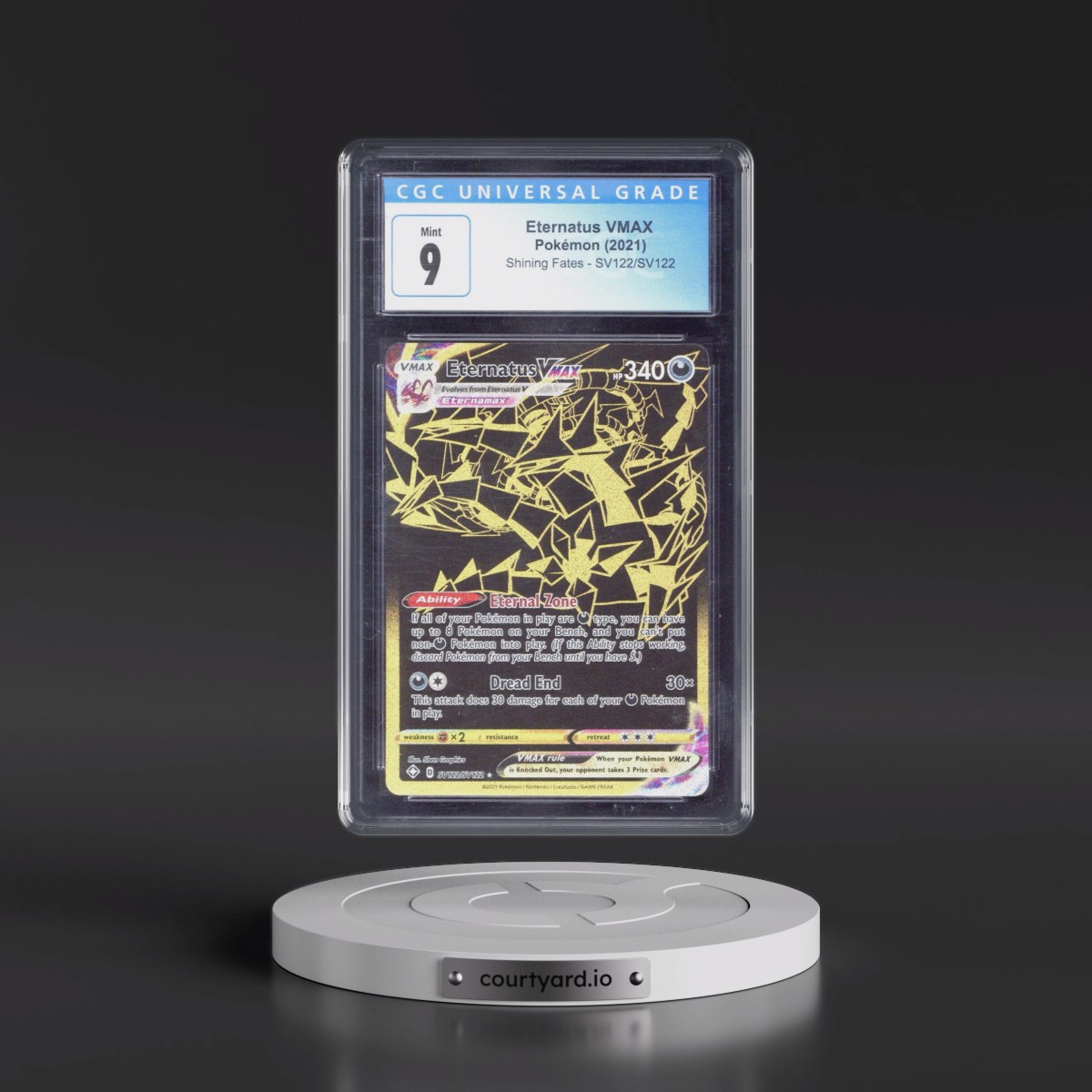 2021 Shining Fates #SV122/SV122 Eternatus VMAX - Shiny Vault Holo (CGC 9 MINT)