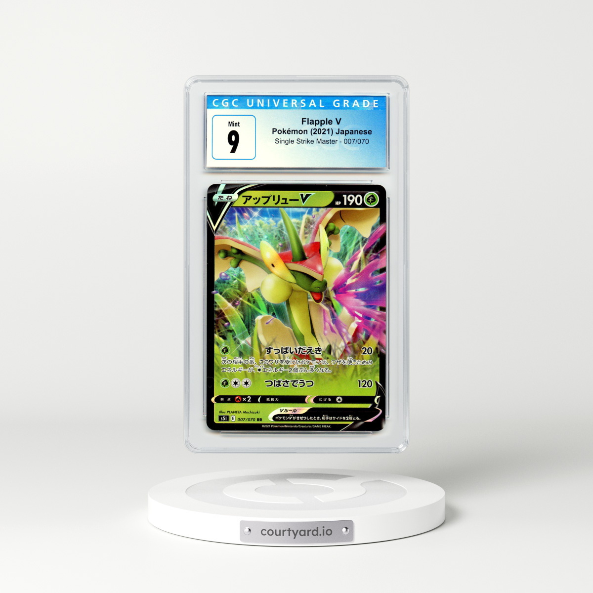 2021 Japanese Single Strike Master #7 Flapple V - Full Art Holo (CGC 9 MINT)