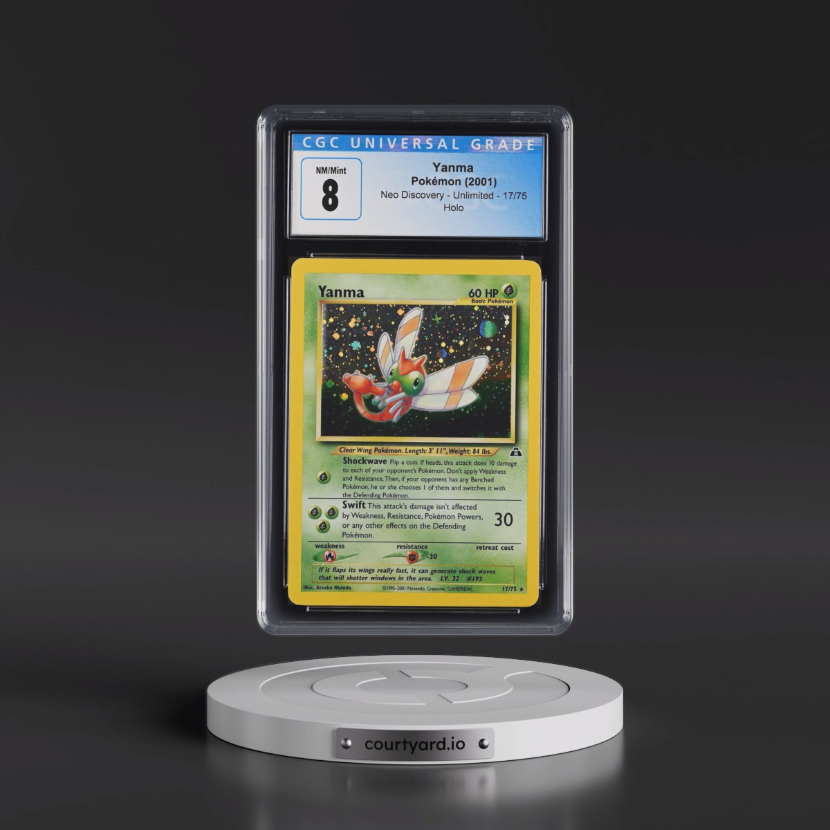 2001 Neo Discovery #17/75 Yanma - Holo (CGC 8 NM-MT)