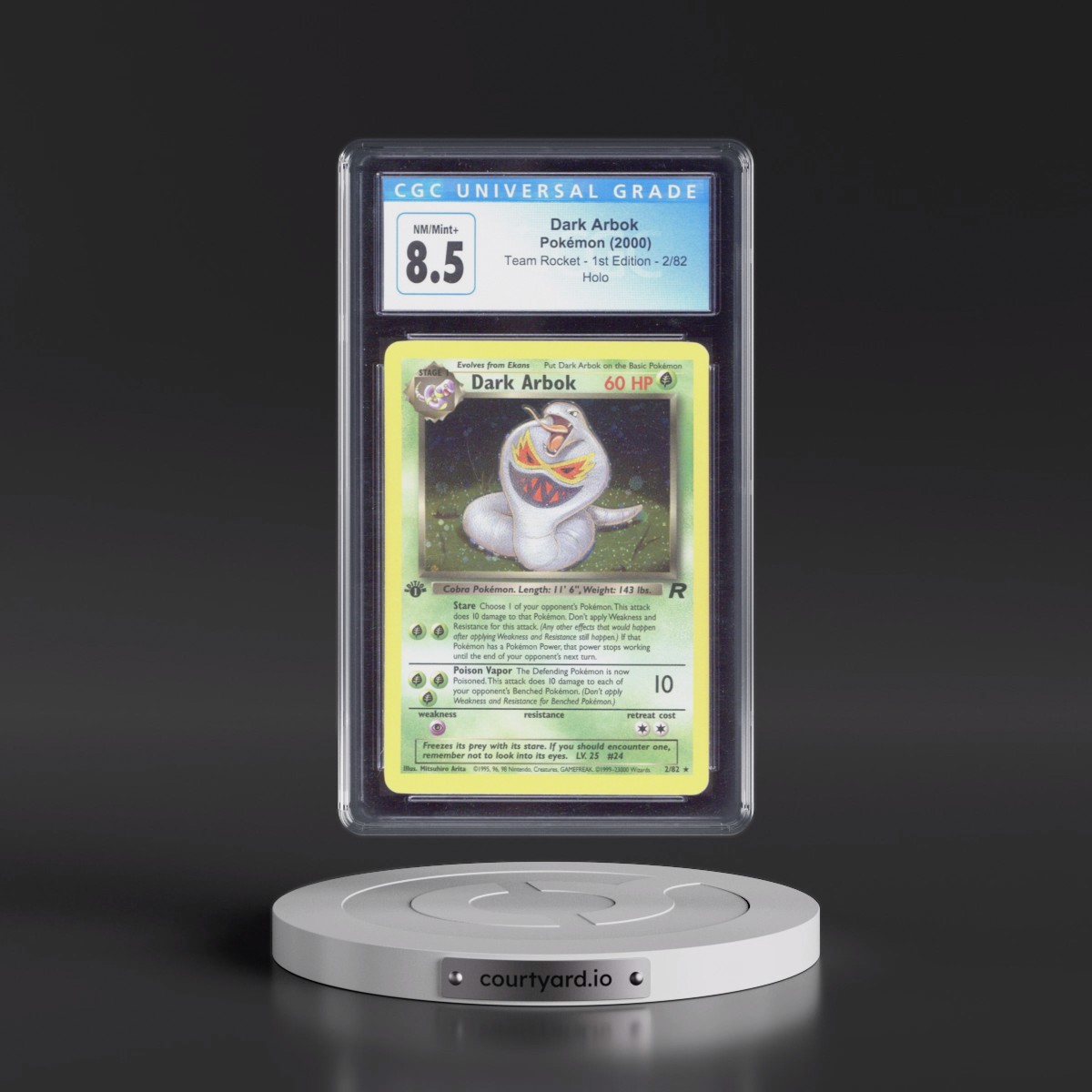 2000 Team Rocket #2/82 Dark Arbok - 1st Edition Holo (CGC 8.5 NM-MT+)