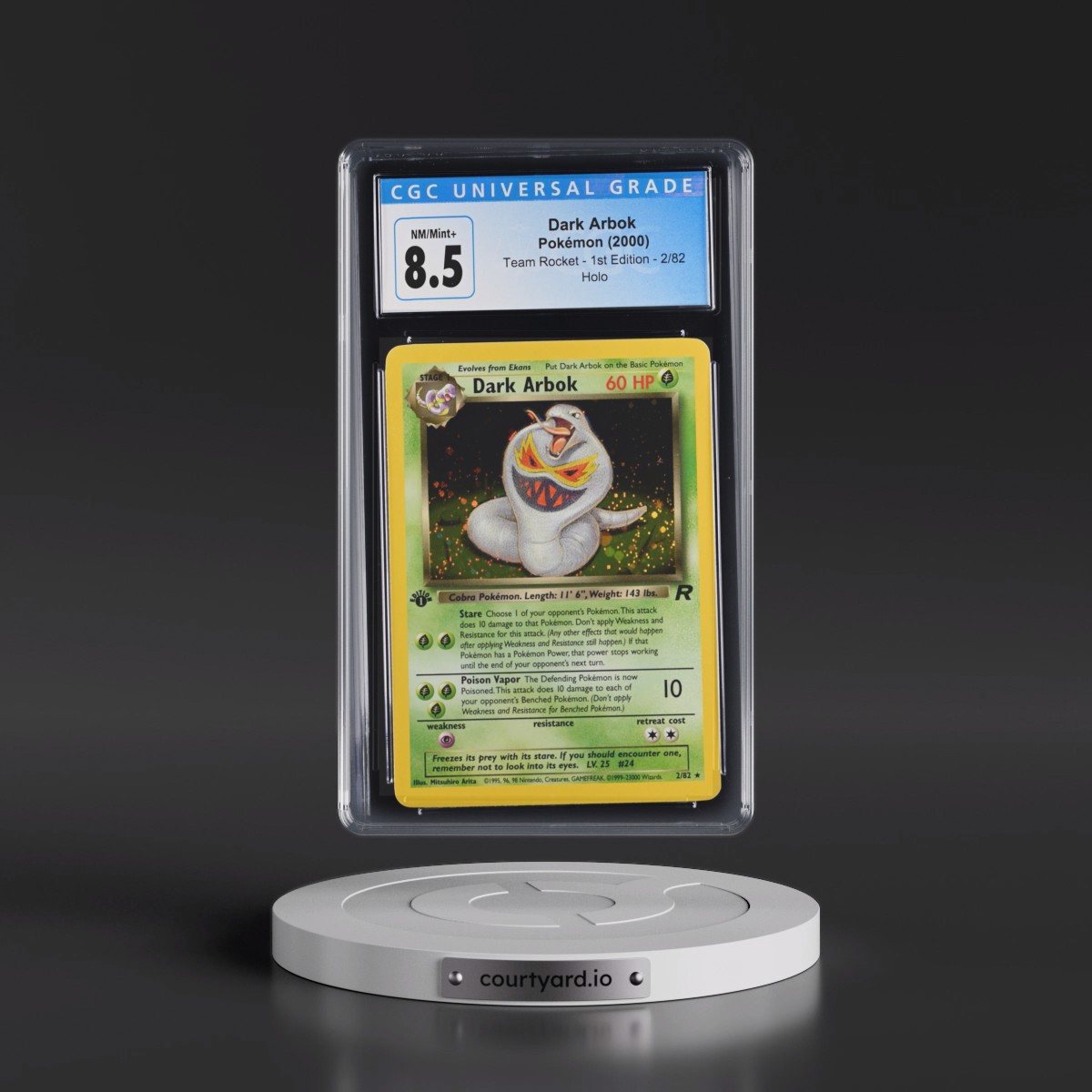 2000 Team Rocket #2/82 Dark Arbok - 1st Edition Holo (CGC 8.5 NM-MT+)