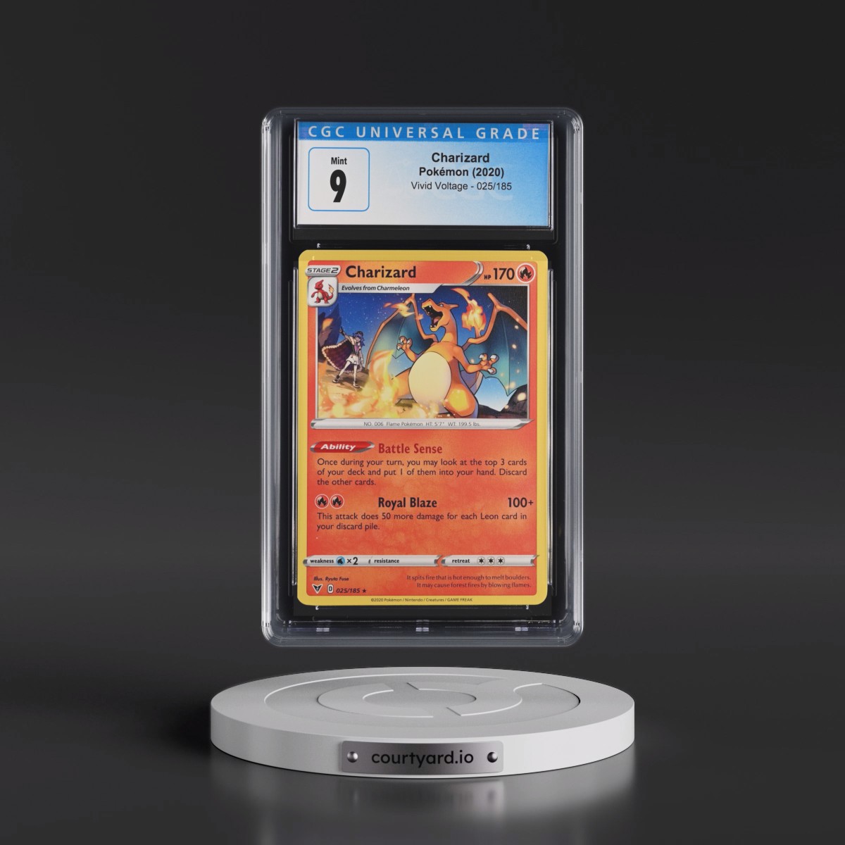 2020 Vivid Voltage Charizard #025/185 CGC 9