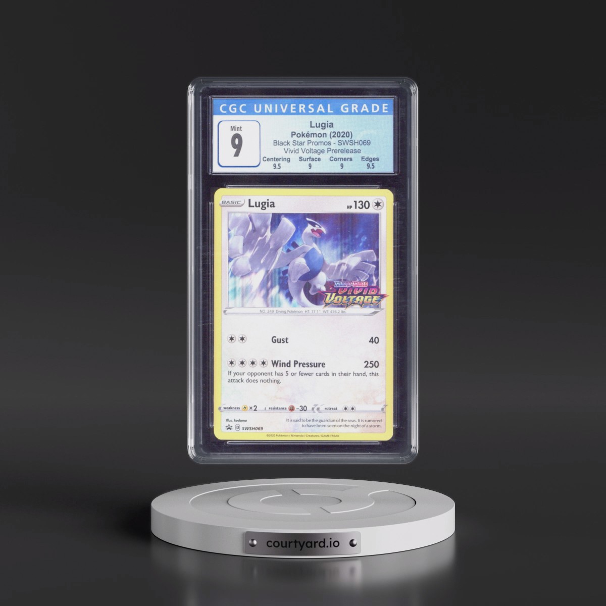2017 Black Star Promos - Sword & Shield #SWSH069 Lugia - Vivid Voltage Prerelease (Holo) (CGC 9 MINT)
