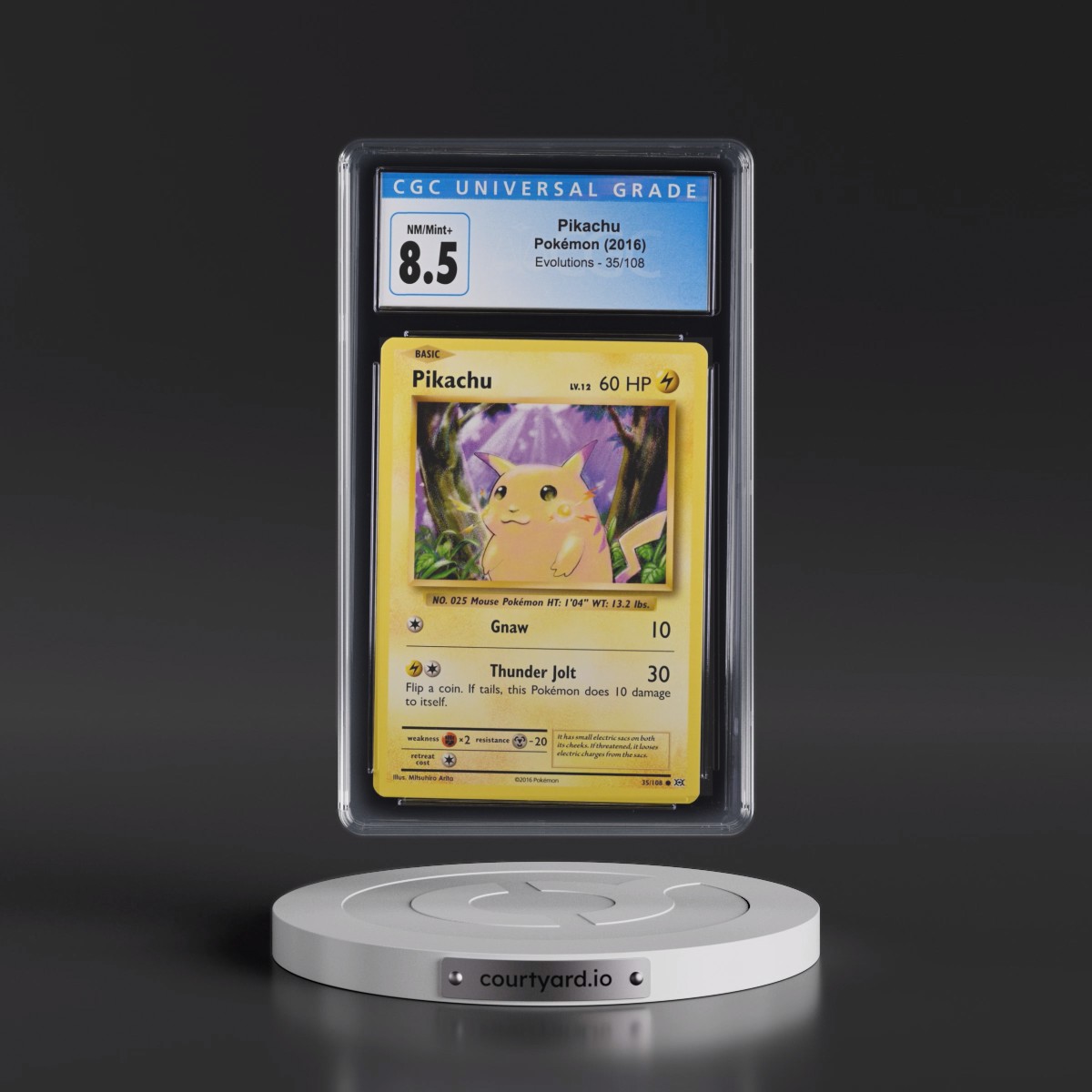 2016 Evolutions #35/108 Pikachu (CGC 8.5 NM-MT+)