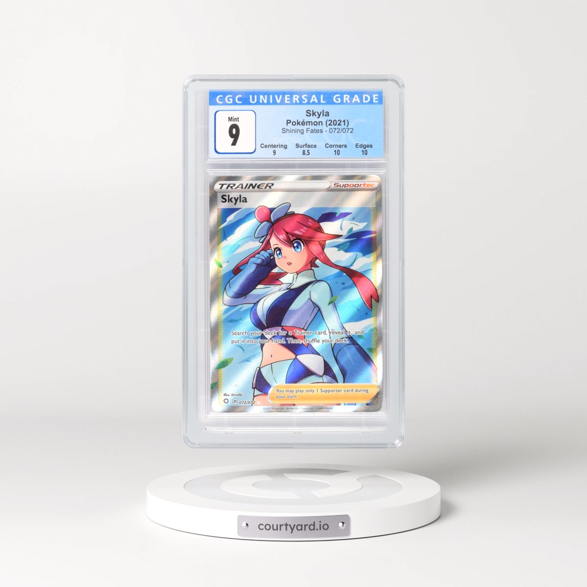 2021 Shining Fates #072/072 Skyla - Ultra Rare Holo (CGC 9 MINT)