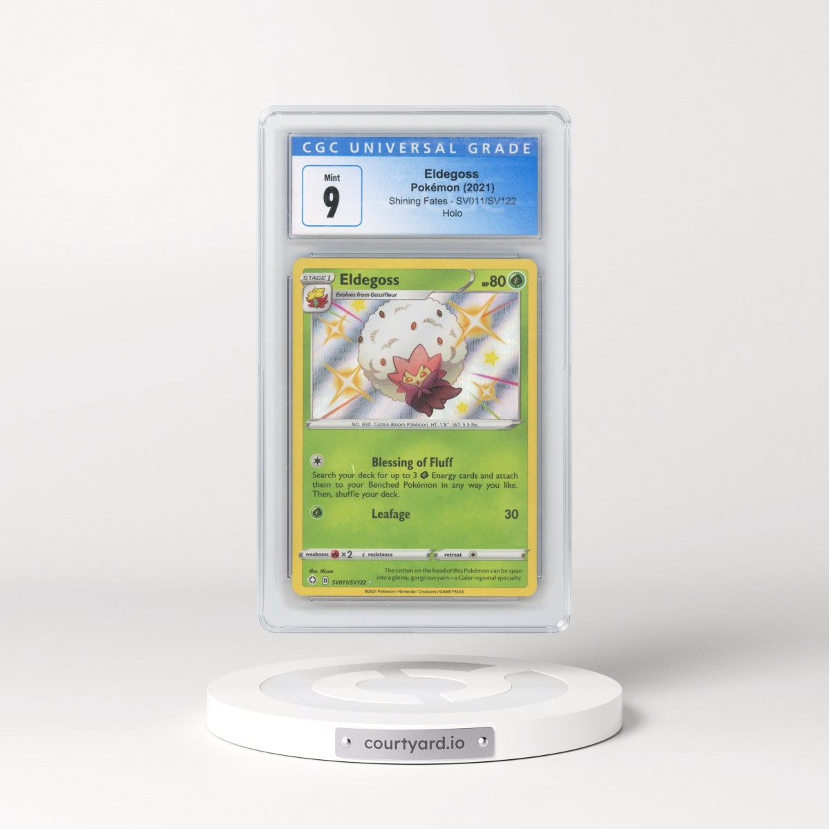 2021 Shining Fates #SV011/SV122 Eldegoss - Shiny Vault Holo (CGC 9 MINT)