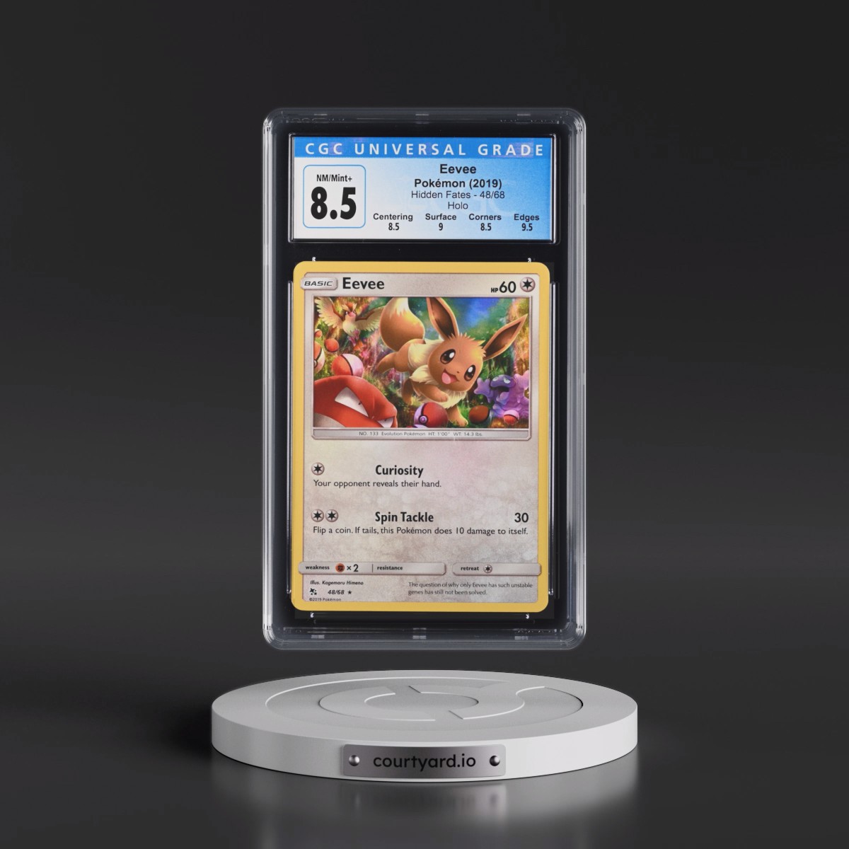 2019 Hidden Fates #48/68 Eevee - Holo (CGC 8.5 NM-MT+)