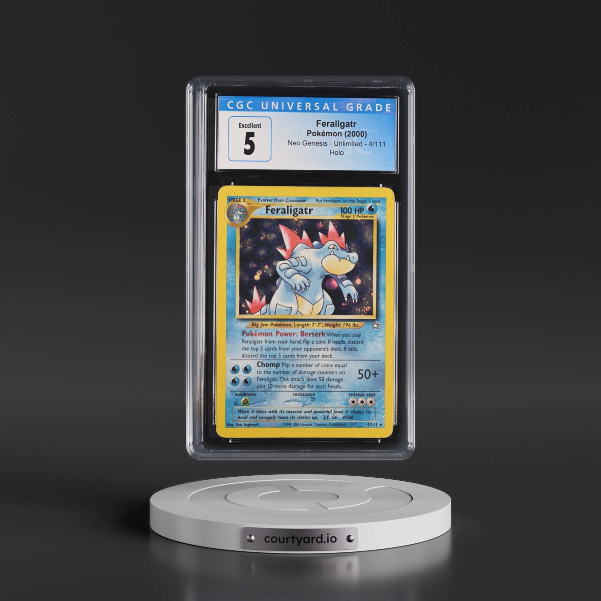 2000 Neo Genesis Feraligatr - Holo #4/111 CGC 5